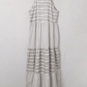 Pistache Tie-Dye Short Sleeve T-Shirt Dress- Grey